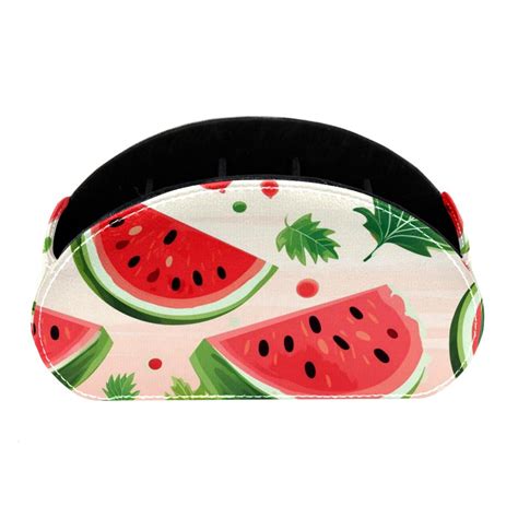 Ownta Watermelon Pattern Pvc Leather Brush Holder With Five