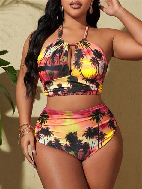 Shop Curve Plus Size Bikini Sets Swimwear SHEIN USA