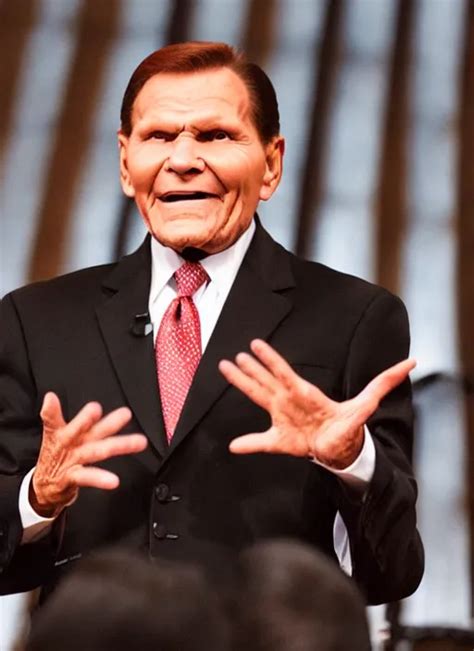 Photo Of Kenneth Copeland With Devil Horns On Stage At Stable Diffusion