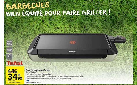 Promo Plancha Lectrique Cocoon Tefal Chez Carrefour Market Icatalogue Fr