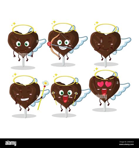 Love Cookies Chocolate Candy Cartoon Designs As A Cute Angel Character