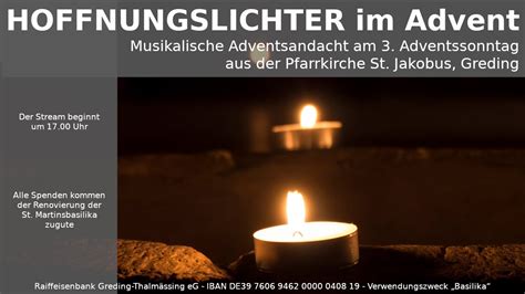 Adventsandacht Am Adventssonntag Aus Der Pfarrkirche St Jakobus