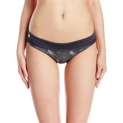 Women S Jacquard Furor Reversible Hipster Cut Bikini Bottom Dark Grey