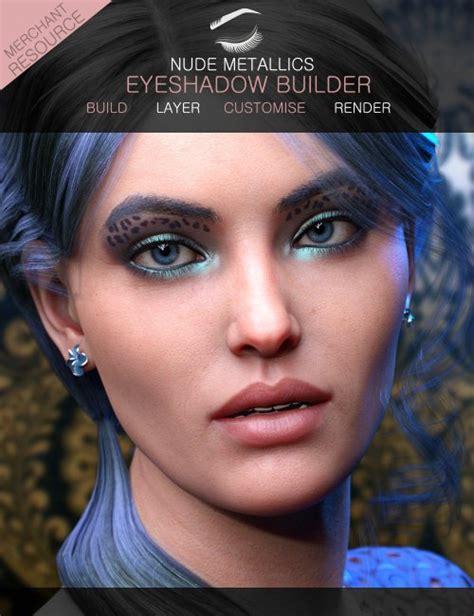 Nude Metallics Eyeshadow Builder Genesis Females Merchant Resource D Models For Daz Studio