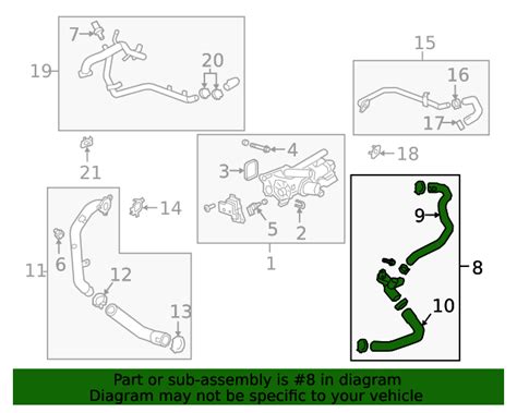 2019 2023 GM Thermostat Bypass Hose 55509175 Auto Parts Express