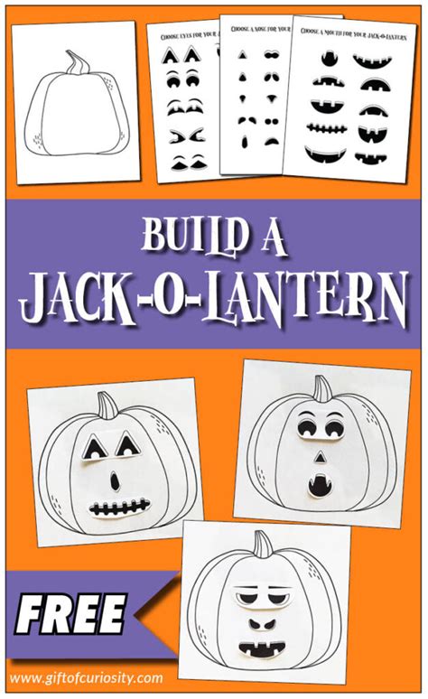 Build A Jack O Lantern With This Cute Pumpkin Printable Gift Of Curiosity