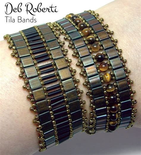 Tila Bands Beaded Pattern Tutorial By Deb Roberti Bracelet Patterns