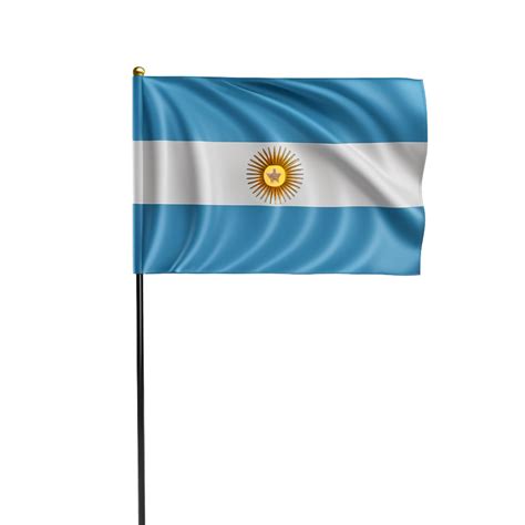 AI Generated Argentina Waving Flag On Transparent Background PNG Image