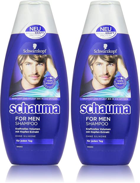 Schauma For Men Shampoo Pack 2 X 400 Ml With Hop Extract For