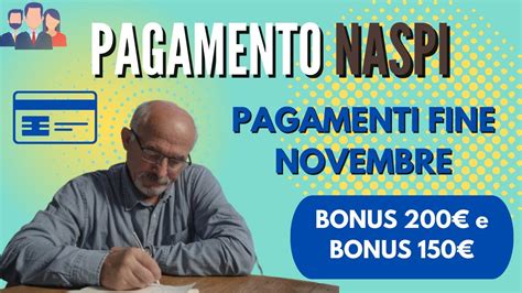 Pagamento Disoccupazione Naspi Fine Novembre Erogazione Bonus Euro