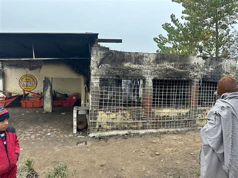 Goods And Cash Worth Lakhs Of Rupees Burnt To Ashes Due To Fire In House And Dhaba