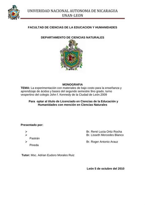 Pdf Univeridad Nacional Autonoma De Nicaragua Unan Leon Dokumen Tips