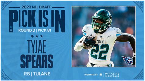 Titans Select Tulane RB Tyjae Spears In The Third Round Of Fridays NFL