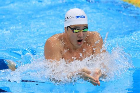 ＜第99回日本選手権水泳競技大会 4日目＞男子200メートル平泳ぎ予選で力泳する瀬戸（撮影・河野 光希） ― スポニチ Sponichi