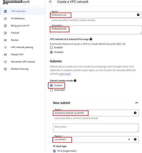 Lab Configure A Custom Vpc In Gcp Dclessons