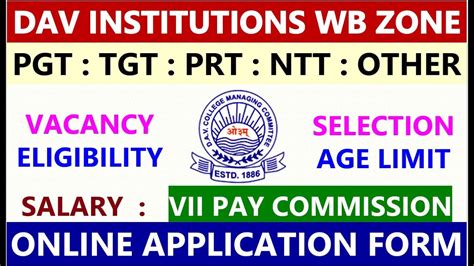 Dav Institutions West Bengal Zone Ii Teacher Staff Recruitment I