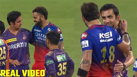 All Is Well Virat Kohli And Gautam Gambhir Hug It Out During RCB Vs