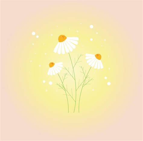 Premium Vector Delicate Pink Wallpaper With Daisies