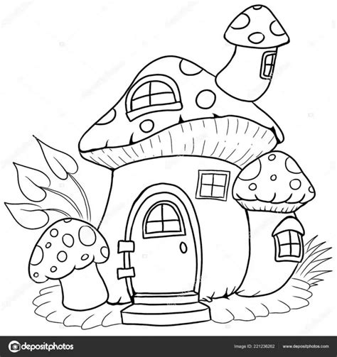 30 Gambar Mewarnai Rumah Jamur Mudah And Estetik