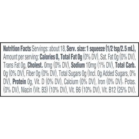 Mio Liquid Water Enhancer Black Cherry Energy Nutrition Facts