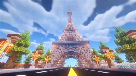 Minecraft How To Make The Eiffel Tower Building Tutorial YouTube