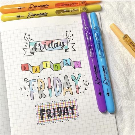 Best Bujo Weekday Titles For Inspiration Atinydreamer Bullet