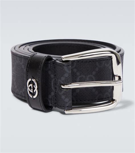 Gucci Gg Leather Belt Black Editorialist