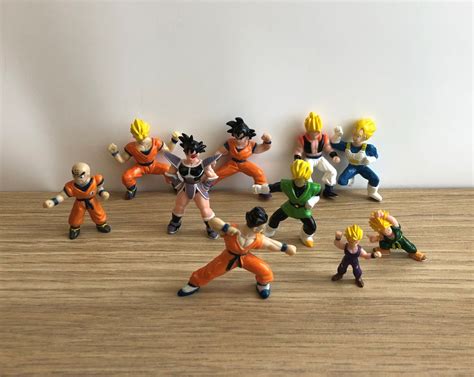 Vintage 1989 Dragon Ball Z Mini Figures X 10 Anime Bss Ta