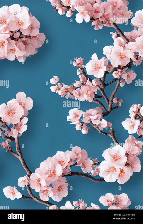 Red Cherry Blossom Background