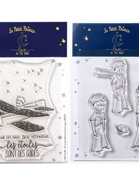 6 Tampons transparents Le Petit Prince Avion et planète N A Kiabi