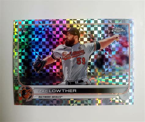 2022 Topps Chrome Zac Lowther X Fractor Refractor Parallel Rookie RC