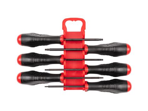 Pc Torx Hard Handle Black Oxide Blade Screwdriver Set Tekton