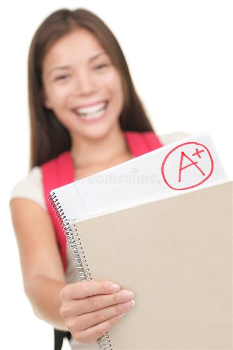 Student Showing Grade Test Results Stock Photography Image 15264152