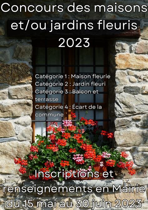 Concours Des Maisons Et Ou Jardins Fleuris 2023 Cercy La Tour