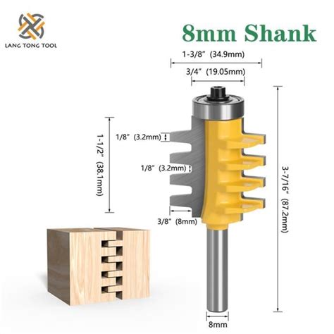 Tige de 8 mm Couteau à Mortaise Tenon outils pour menuiserie colle