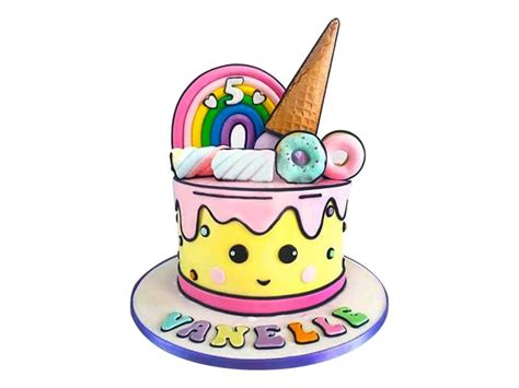 Buy Comic Cake Online Rainbow Theme Cake Free Delivery