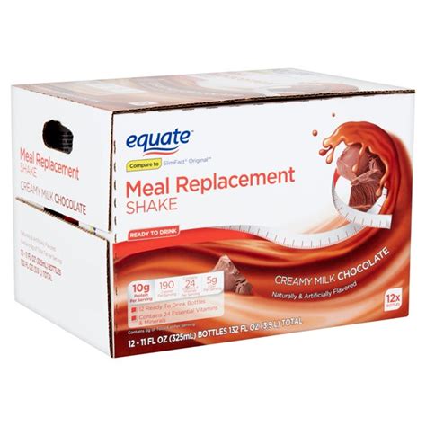 Equate Meal Replacement Shake Creamy Milk Chocolate 11 Fl Oz 12