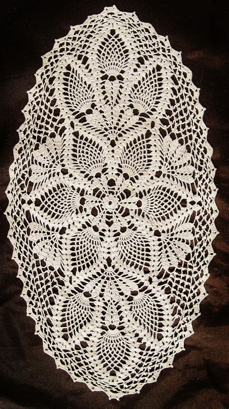 Oval Doily Crochet Tablecloth Pattern Doily Patterns Crochet Table Runner Pattern