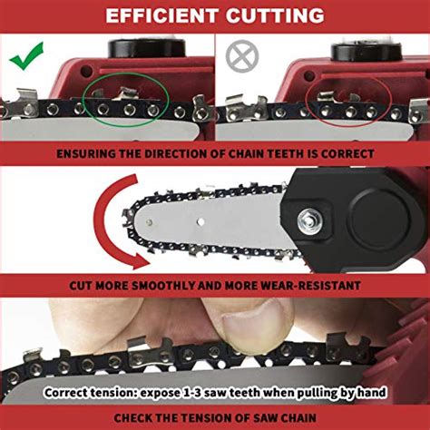 PANZHENG Upgrade Mini Chainsaw 4 Inch Cordless Electric Hand Chain Saw