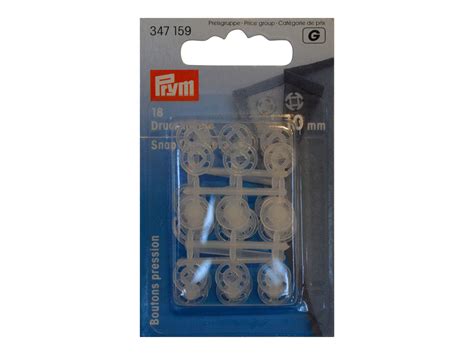 Prym Boutons Pression Transparent Mm Pces Ritohobby Fr