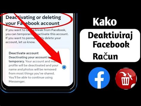 Kako Deaktivirati Facebook Nalog Potpuni Vodi Youtube