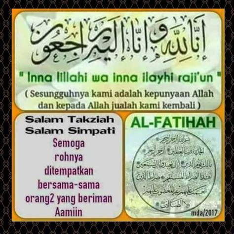 44 Ucapan Takziah Kematian Islam