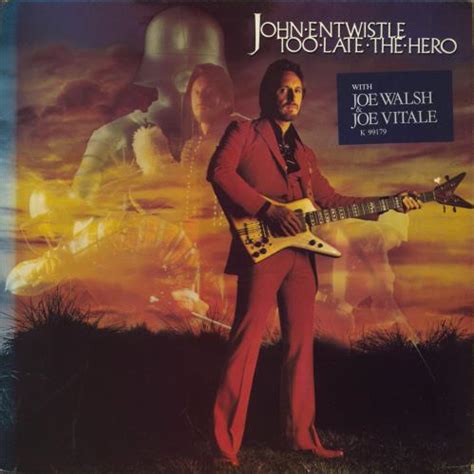 John Entwistle Too Late The Hero Hypestickered UK Vinyl LP Album LP