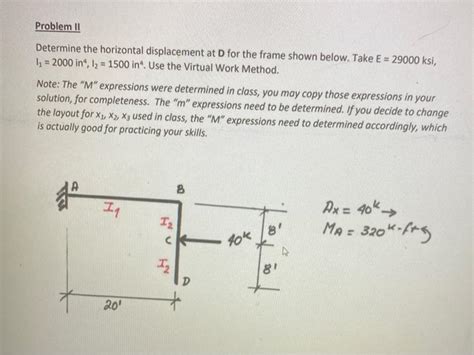 Solved Problem Determine The Horizontal Displacement At D Chegg