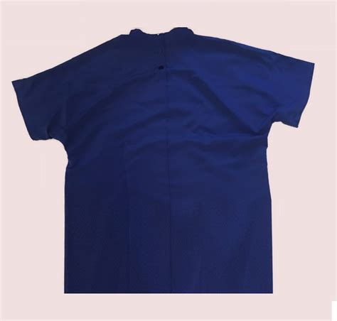 Royal Blue Short Sleeve Blouse With Neckband Collar 14 5