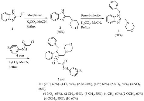 Molecules Free Full Text Synthesis Of Novel N Methylmorpholine Substituted Benzimidazolium