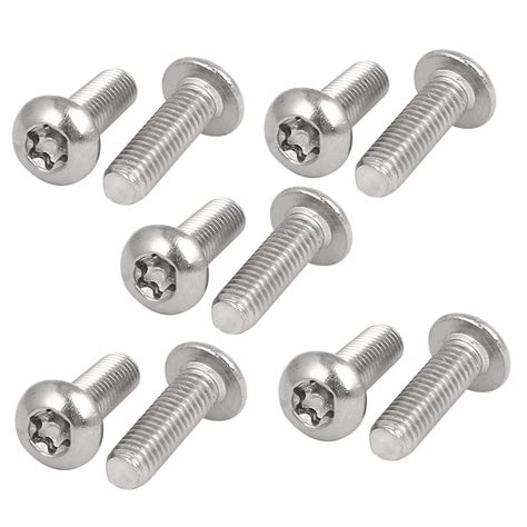 Uxcell M5x16mm 304 Stainless Steel Button Head Torx Security Tamper Proof Screws 10 Pack