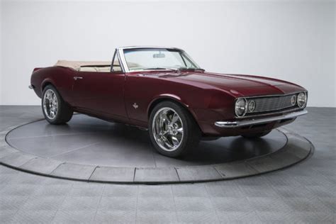 1967 Chevrolet Camaro 60 Miles Burgundy Convertible 327 V8 4 Speed