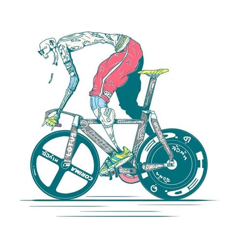 Cycling Bike Illustration Bike Art Bicycle Art