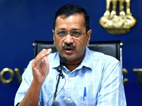 Delhi Chief Minister Arvind Kejriwal addresses a press conference